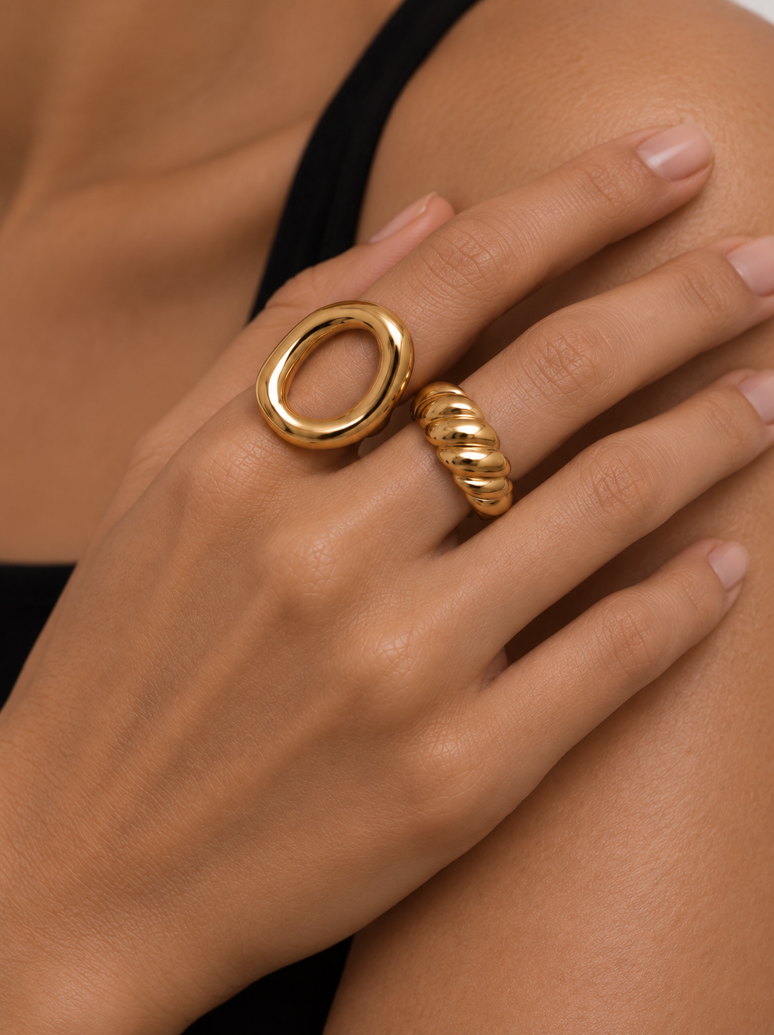 HALO RING - 18K GOLD