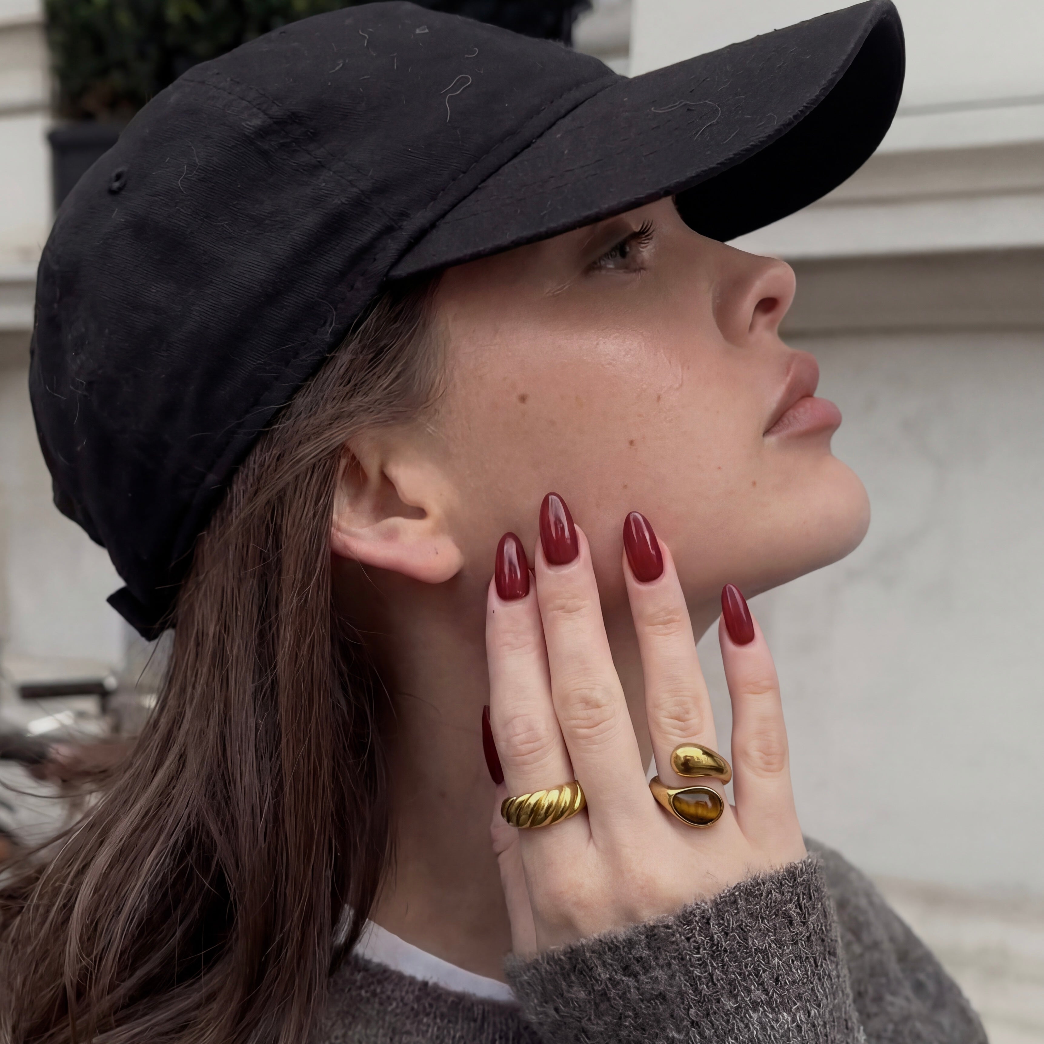 HARLI RING - 18K GOLD TIGER EYE
